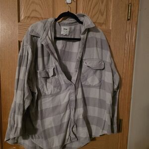 Button up plaid sweater